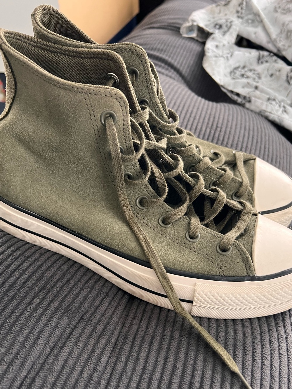 Converse Olive Green High-Top Canvas Sneakers
